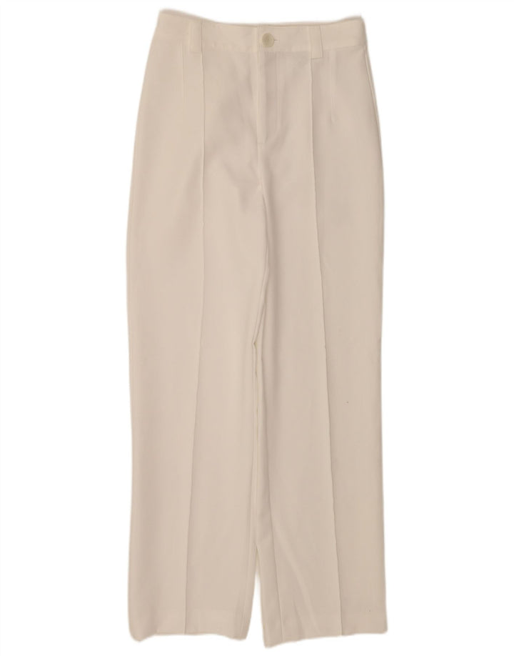 Zara Lige Casual Bukser til kvinder Small W26 L32 Hvid Polyester