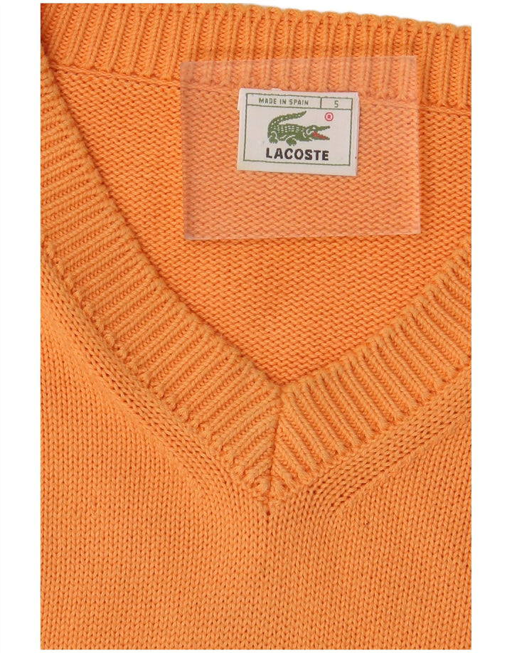 Lacoste Herre V-hals sweater str. 5 Large Orange