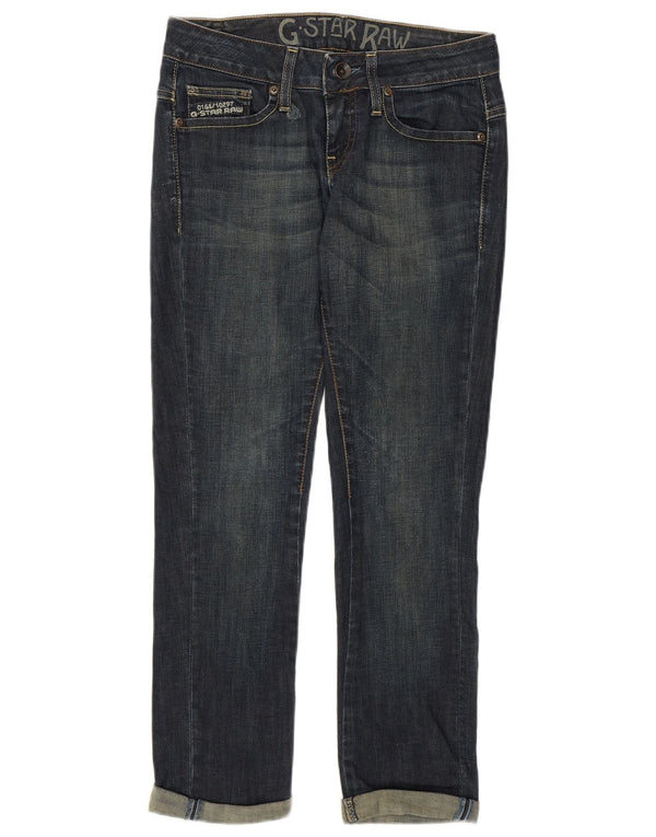 G-STAR Dame Crop Slim Jeans W27 L26 Blå Bomuld