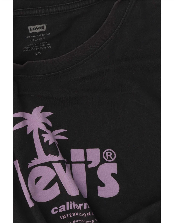 Levi's Herre Relaxed Grafisk T-Shirt Top Stor Grå