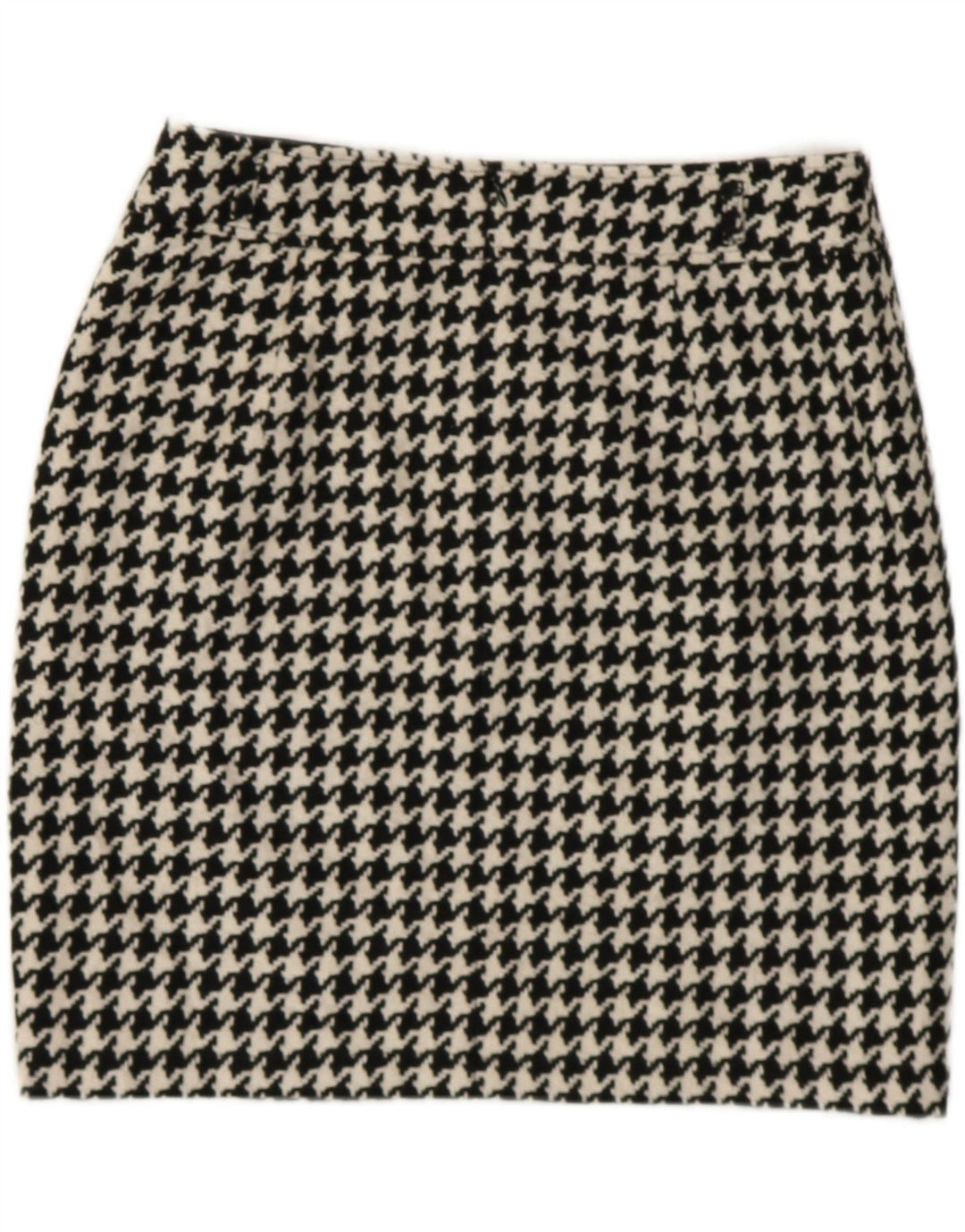 Gerry Weber kvinders blyantnederdel UK 14 Large W30 Black Houndstooth Wool