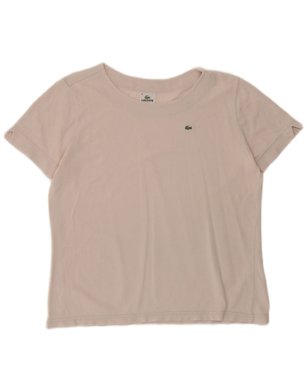 Lacoste Dame T-Shirt Top Størrelse 48 XL Pink Bomuld