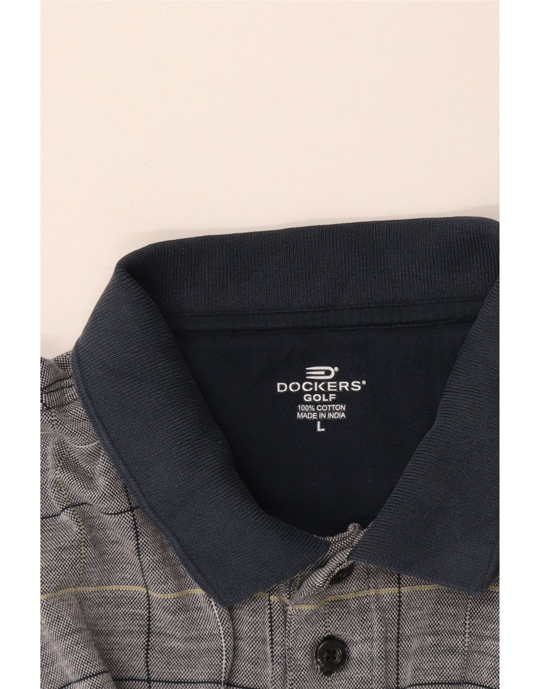 Dockers Herre Rugby Polo Shirt Stor blå ternet bomuld