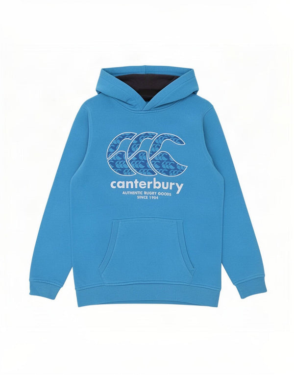 Canterbury Boys grafisk hættetrøje 11-12 år blå