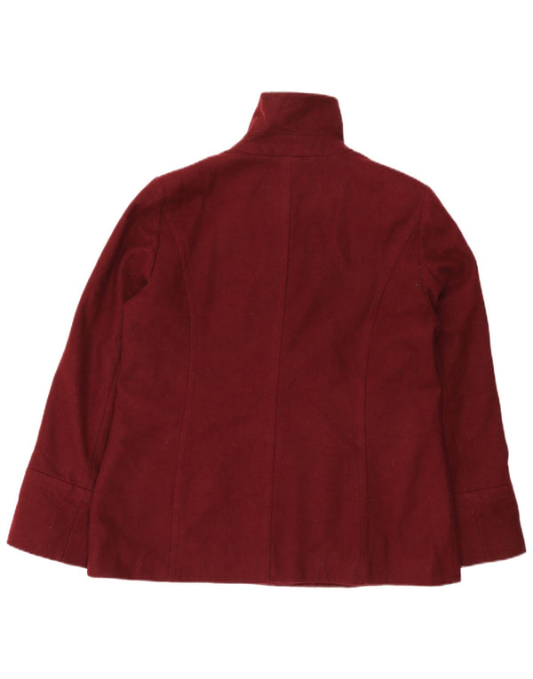 Nautica Womens 4 Button Blazer Jacket UK 16 Large Burgundy Wool
