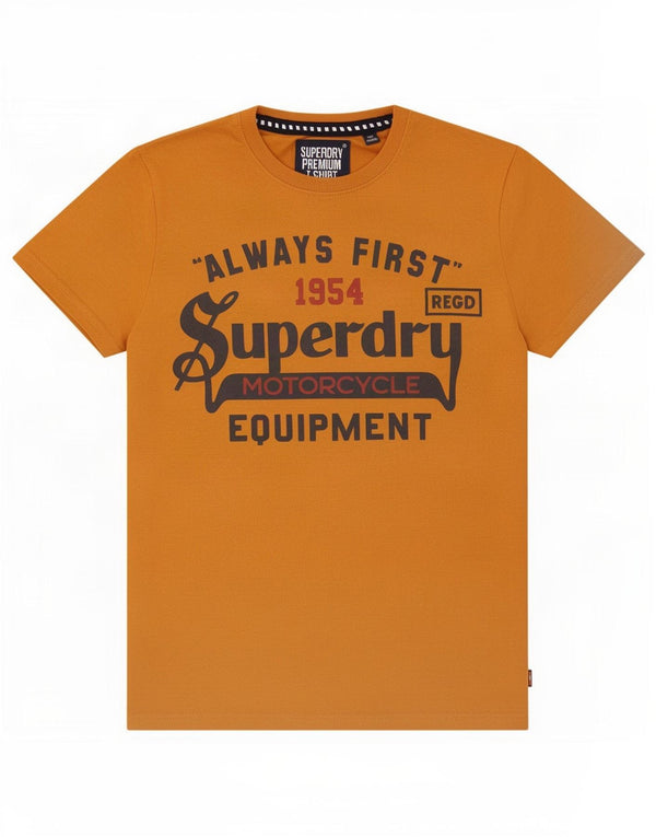 Superdry Grafisk T-shirt top til mænd XL brun bomuld