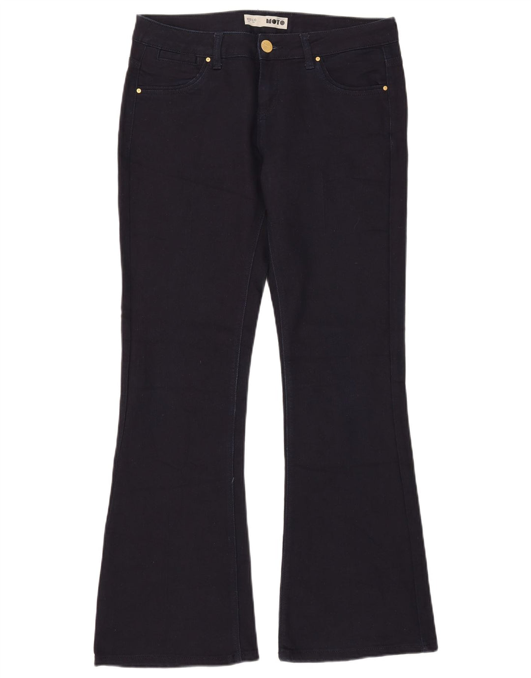 Topshop Dame Flared Jeans W30 L30 Marineblå Bomuld