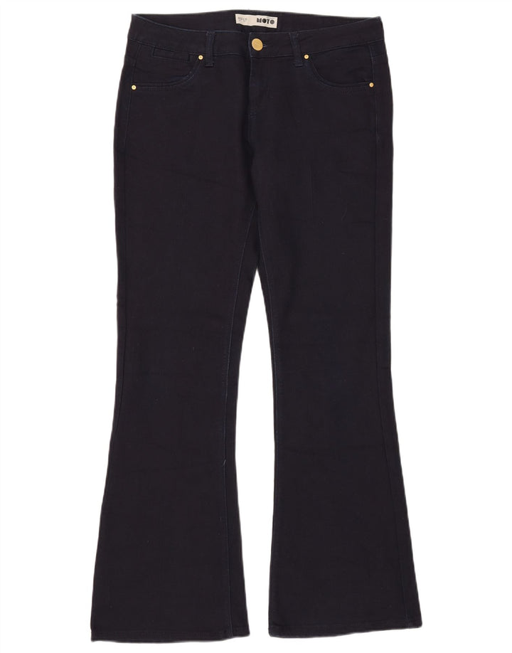 Topshop Dame Flared Jeans W30 L30 Marineblå Bomuld