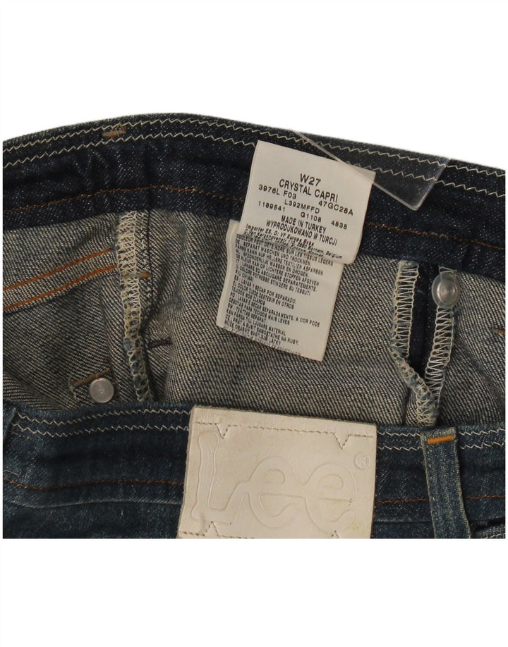 Lee Dame Crystal Capri Jeans W27 L17 Blå Bomuld