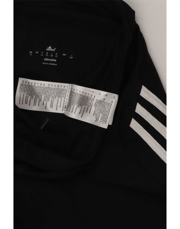 Adidas Dame Climalite Capri Leggings UK 16 Large Black Polyester