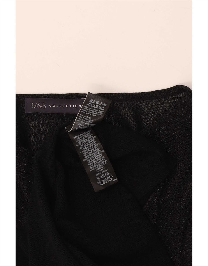 Marks & Spencer Dametop Langærmet UK 18 XL Sort Viscose