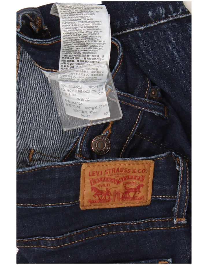 Levi's Dame 712 Slim Jeans W28 L27 Marineblå Bomuld