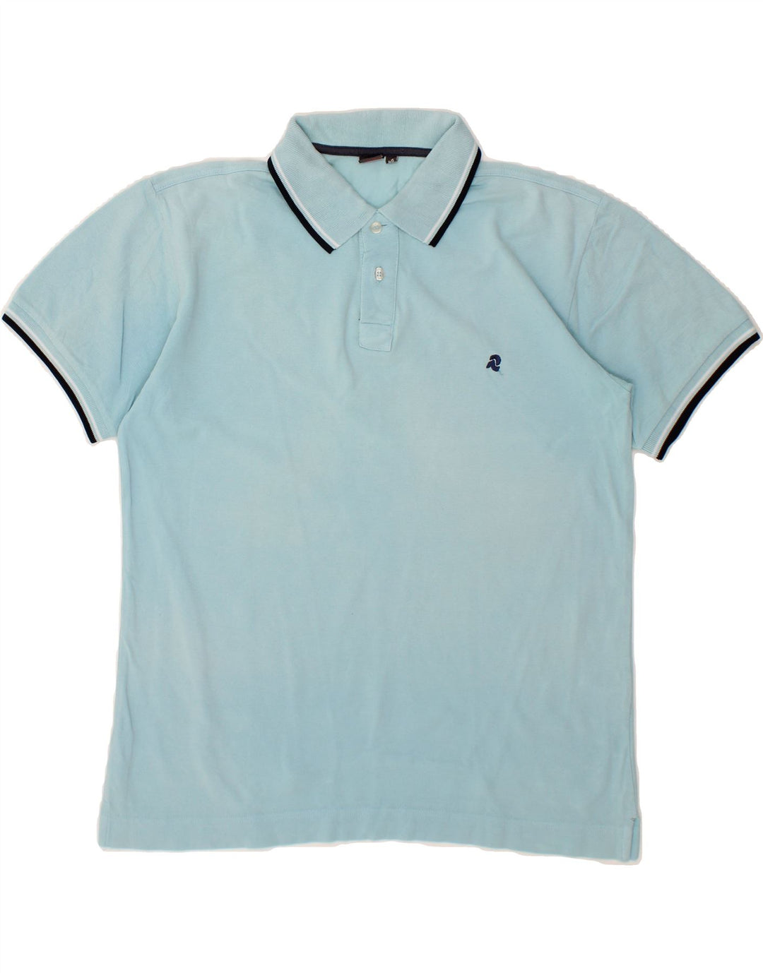 INVICTA Mens Polo Shirt IT 48 Medium Blue Cotton Vintage Invicta and Second-Hand Invicta from Messina Hembry 