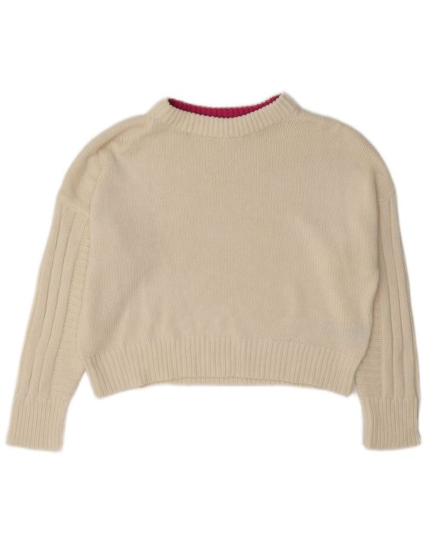 Topshop Dame Loose Fit Jumper Sweater UK 12 Medium Off White