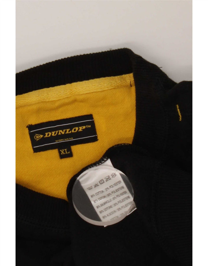 Dunlop Herre Grafisk Sweatshirt Jumper XL Sort Bomuld