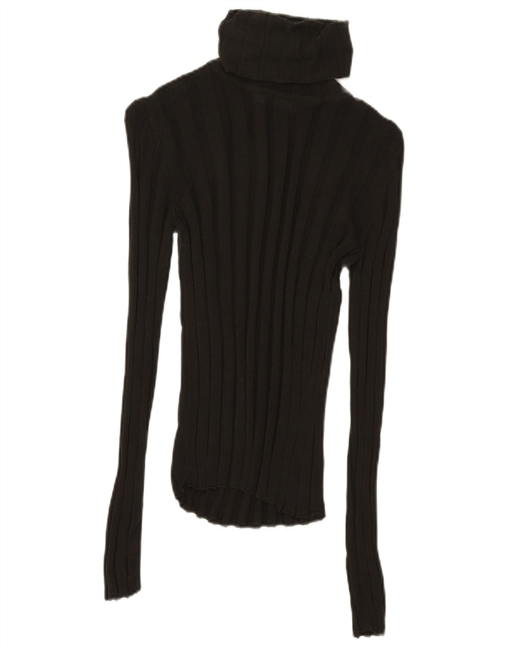 Zara Dametop Langærmet UK 12 Medium Khaki Lyocell