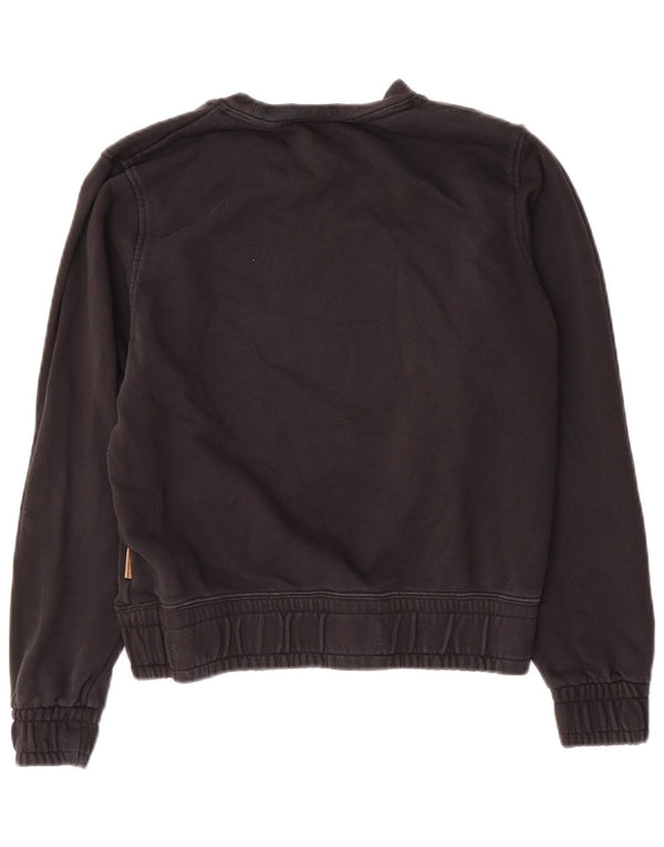 Nike Dame Grafisk Oversized Sweatshirt Jumper UK 6 XS Sort Bomuld