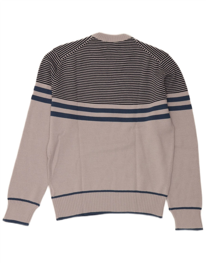 Bleyle Herre Crew Neck Jumper Sweater EU 50 Medium Grå Stribet Polyacryl