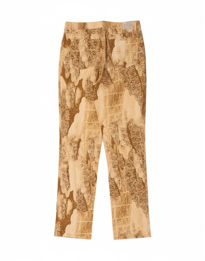 Trussardi Dame abstrakt mønster Lige fritidsbukser W32 L33 Beige