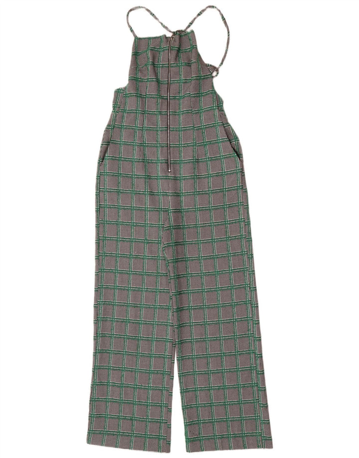 Topshop Dame Ærmeløs Jumpsuit UK 10 Small Multicolor Houndstooth