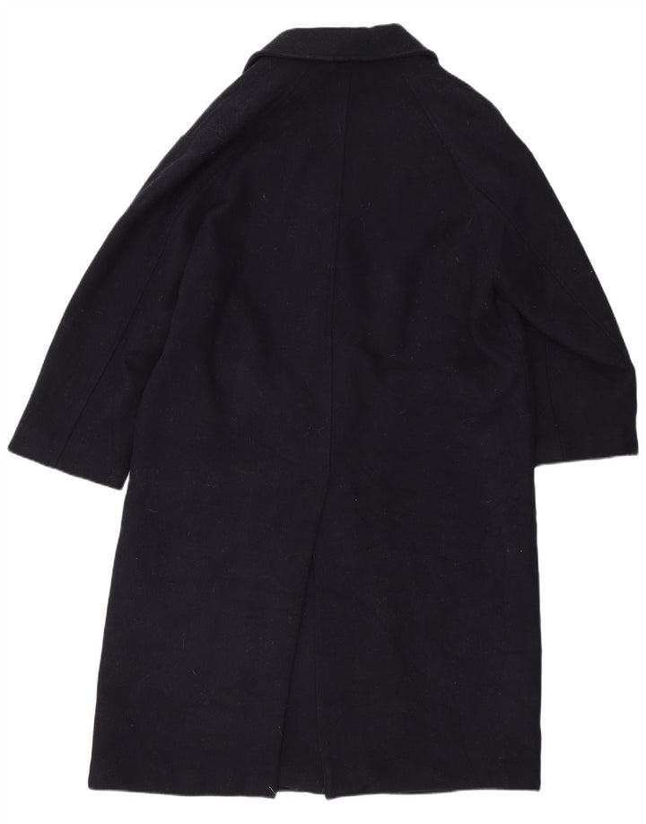 Zara Dame Oversized Overfrakke UK 6 XS Marineblå Uld
