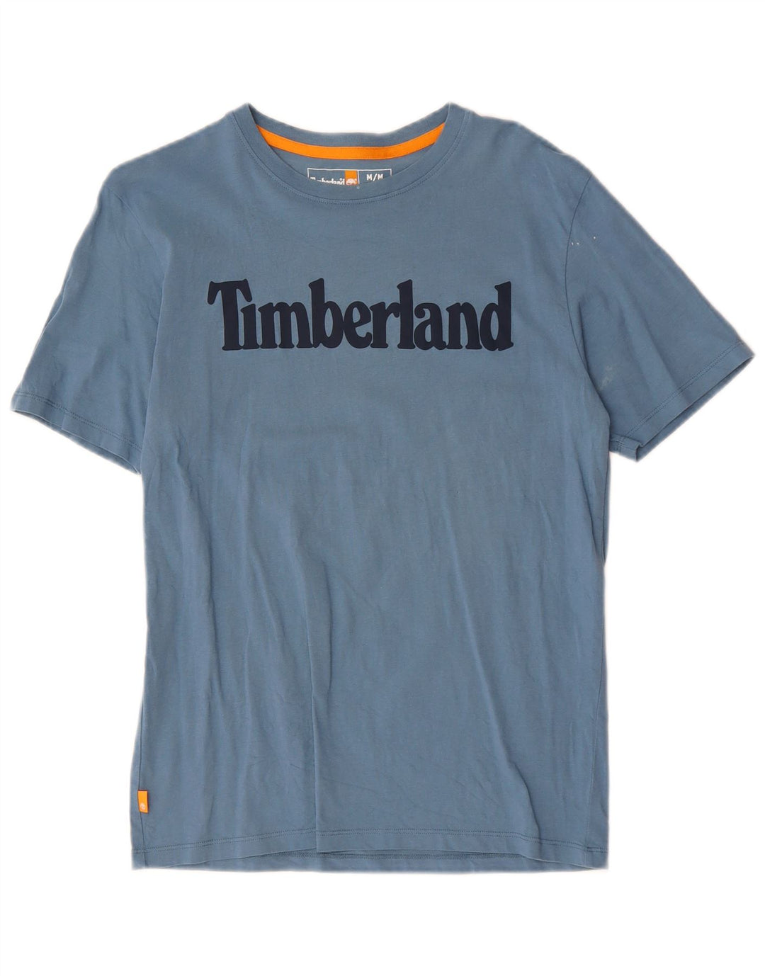 TIMBERLAND Herre Regular Fit grafisk T-shirt top mellemblå bomuld