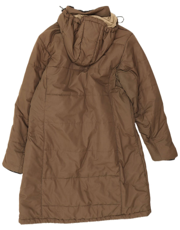 Jack Wolfskin Dame Hooded Polstret Frakke UK 16 Large Brown Polyester