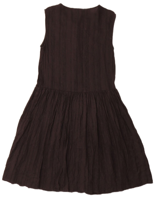 Superdry Womens Ærmeløs A-Line Kjole UK 8 Lille brun hør