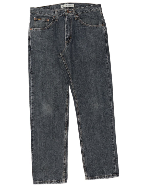 Lee Herre Regular Fit Straight Jeans W32 L30 Blå Bomuld