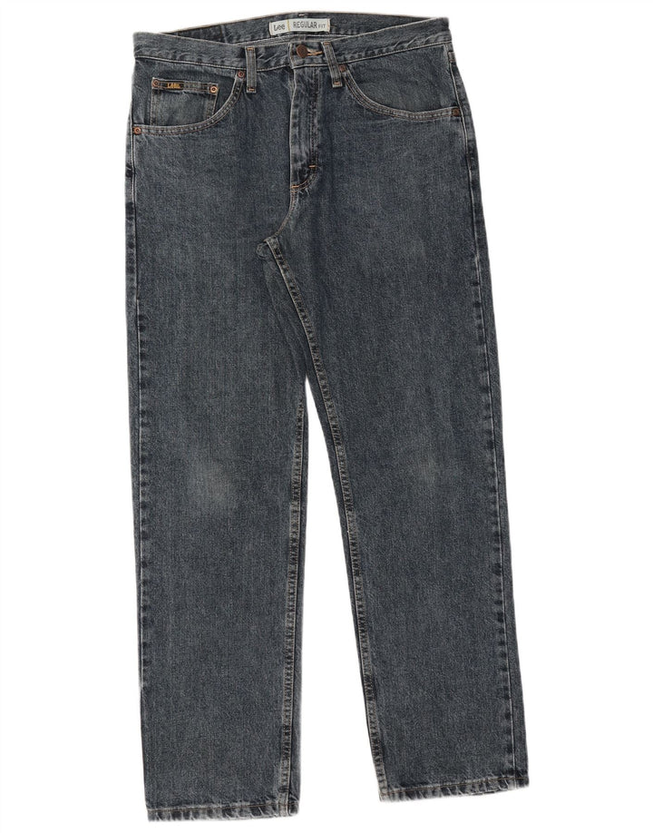Lee Herre Regular Fit Straight Jeans W32 L30 Blå Bomuld