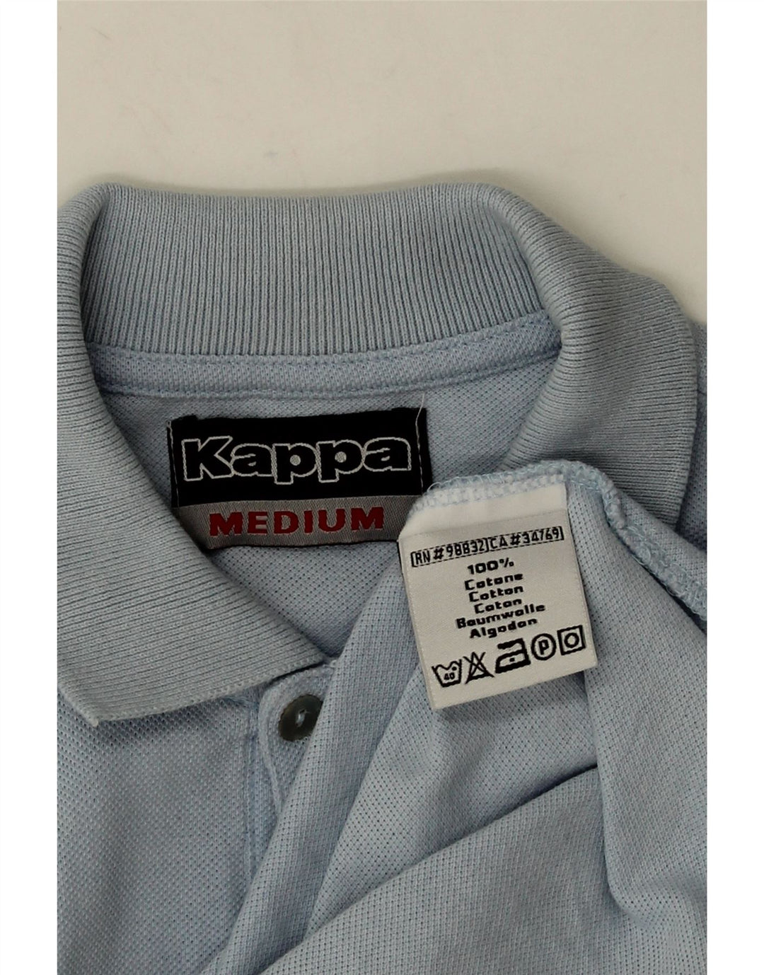 Kappa Langærmet Polo Shirt til mænd mellemblå bomuld