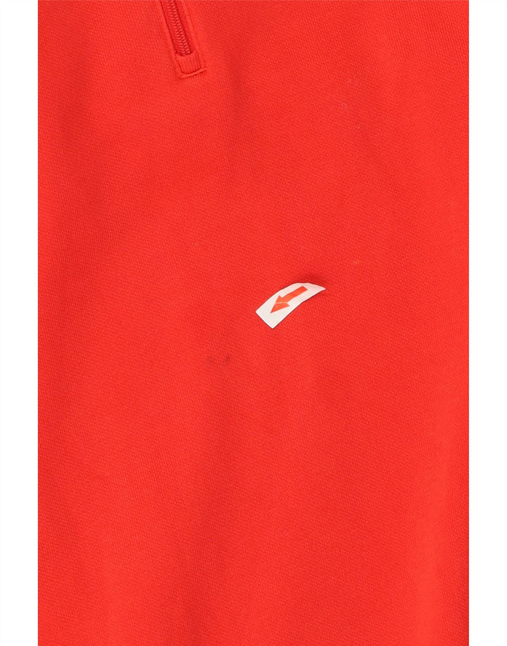 Puma Sweatshirt med lynlås til mænd til mænd, stor rød farveblok bomuld