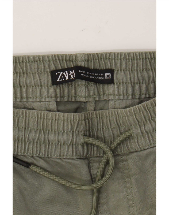 Zara Herre Joggers Chino Bukser Medium W31 L27 Khaki