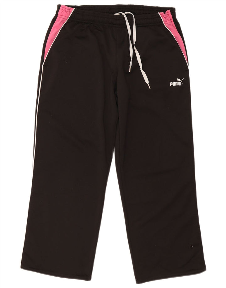 Puma træningsdragt bukser til kvinder UK 14 Medium Sort Colourblock Polyester