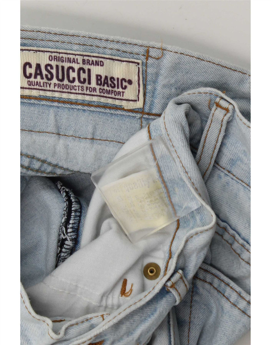 Casucci Straight Jeans til mænd W34 L30 Blå Bomuld