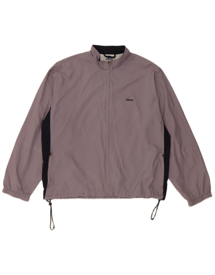 Adidas træningsdragt topjakke til kvinder UK 14 Stor lilla Colourblock Polyester