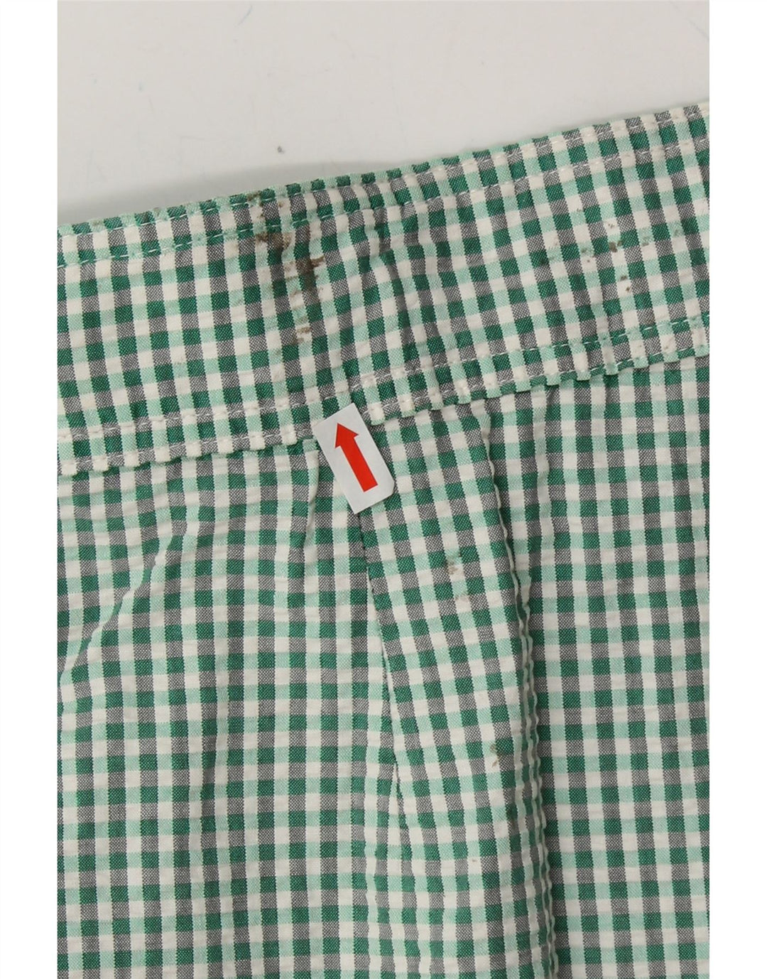 BELFE & BELFE Womens Pegged Casual Shorts UK 14 Medium W28 Green Gingham Vintage Belfe & Belfe and Second-Hand Belfe & Belfe from Messina Hembry 