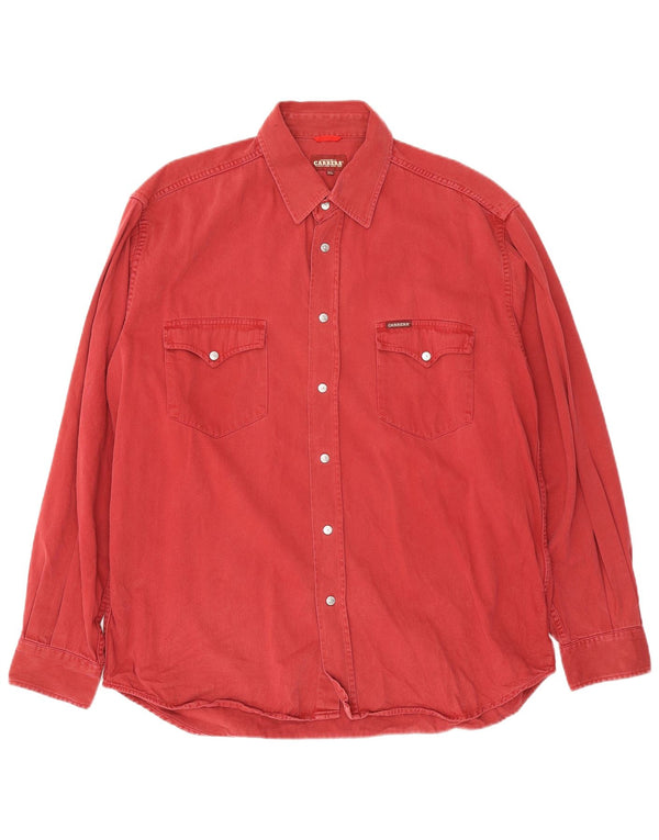 Carrera Herre Denim Shirt XL Rød Bomuld