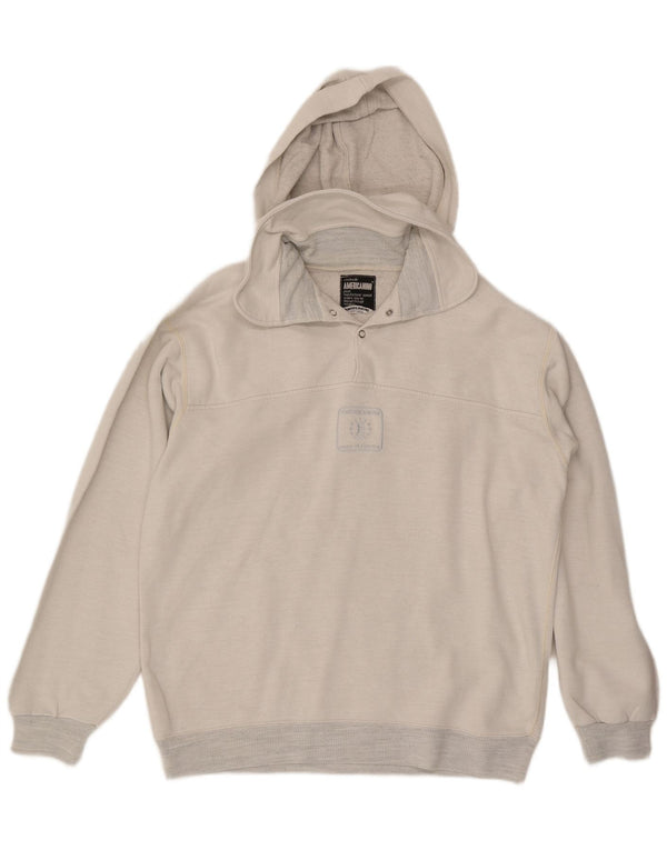 Americanino Herre Button Neck Hoodie Jumper Large Beige