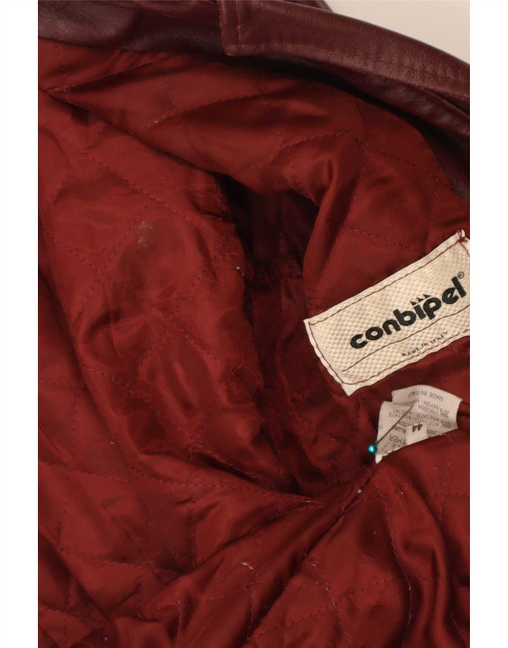 Conbipel Dame Læderjakke IT 44 Medium Maroon