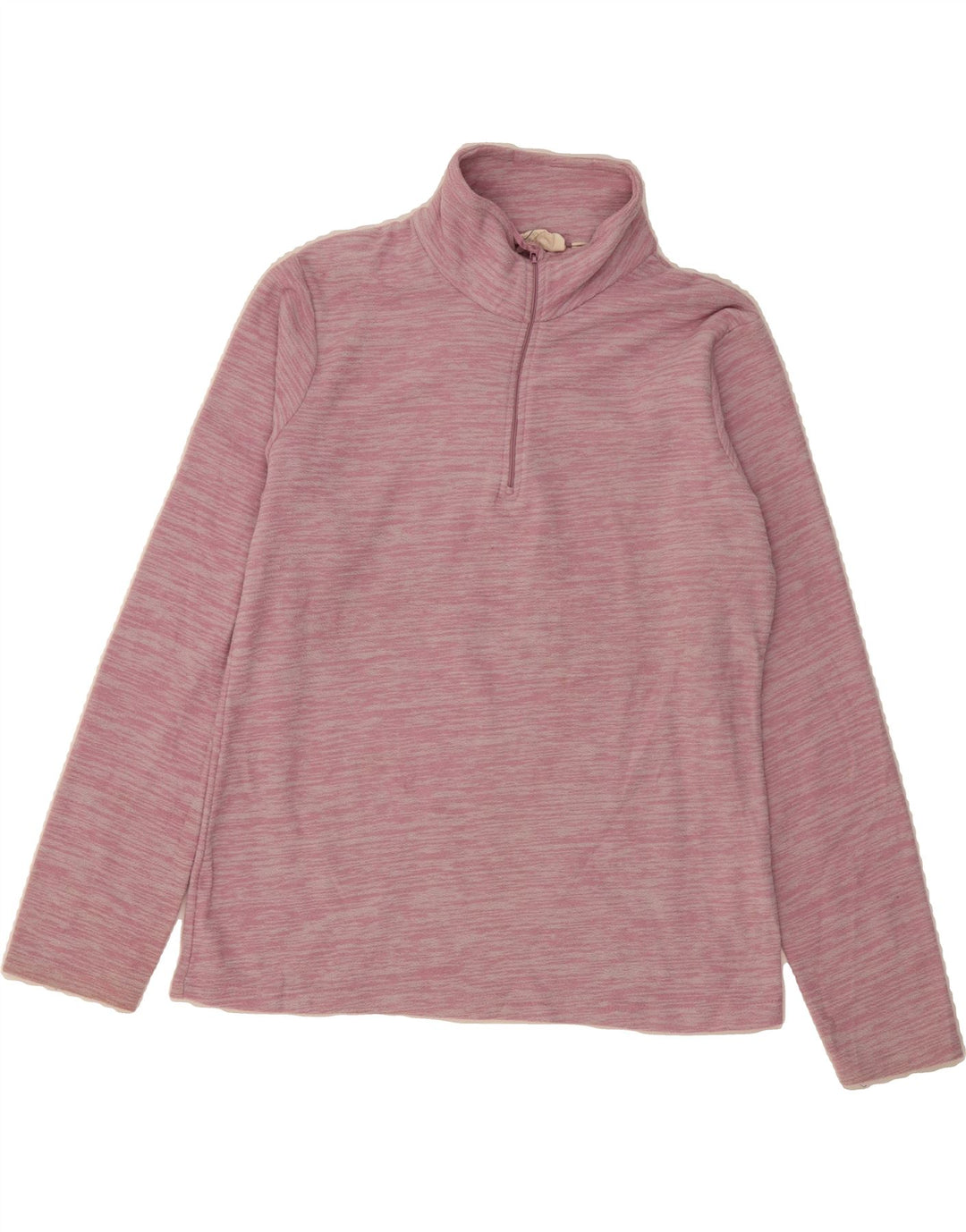 MOUNTAIN WAREHOUSE Womens Zip Neck Fleece Jumper UK 14 Medium Pink Vintage Mountain Warehouse and Second-Hand Mountain Warehouse from Messina Hembry 