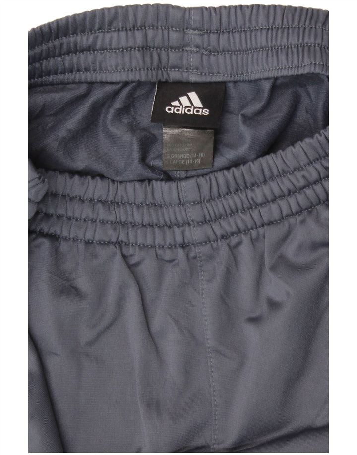 Adidas Drenge Træningsdragt Bukser 14-15 År Large Navy Blue Polyester