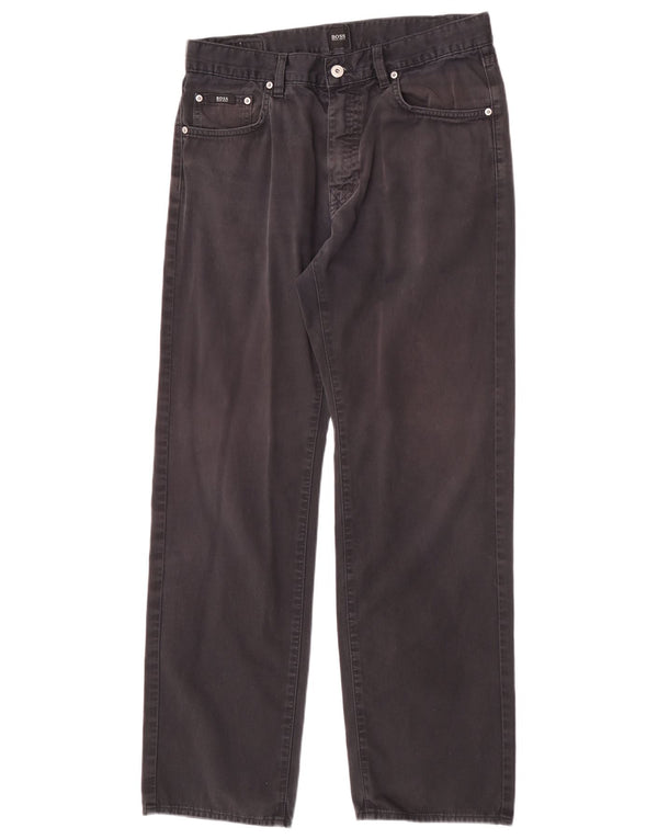 Hugo Boss Straight Jeans til mænd W32 L32 Sort