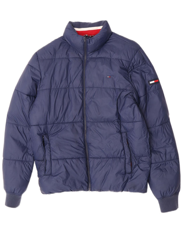 Tommy Hilfiger Herre polstret jakke UK 40 Stor marineblå polyamid