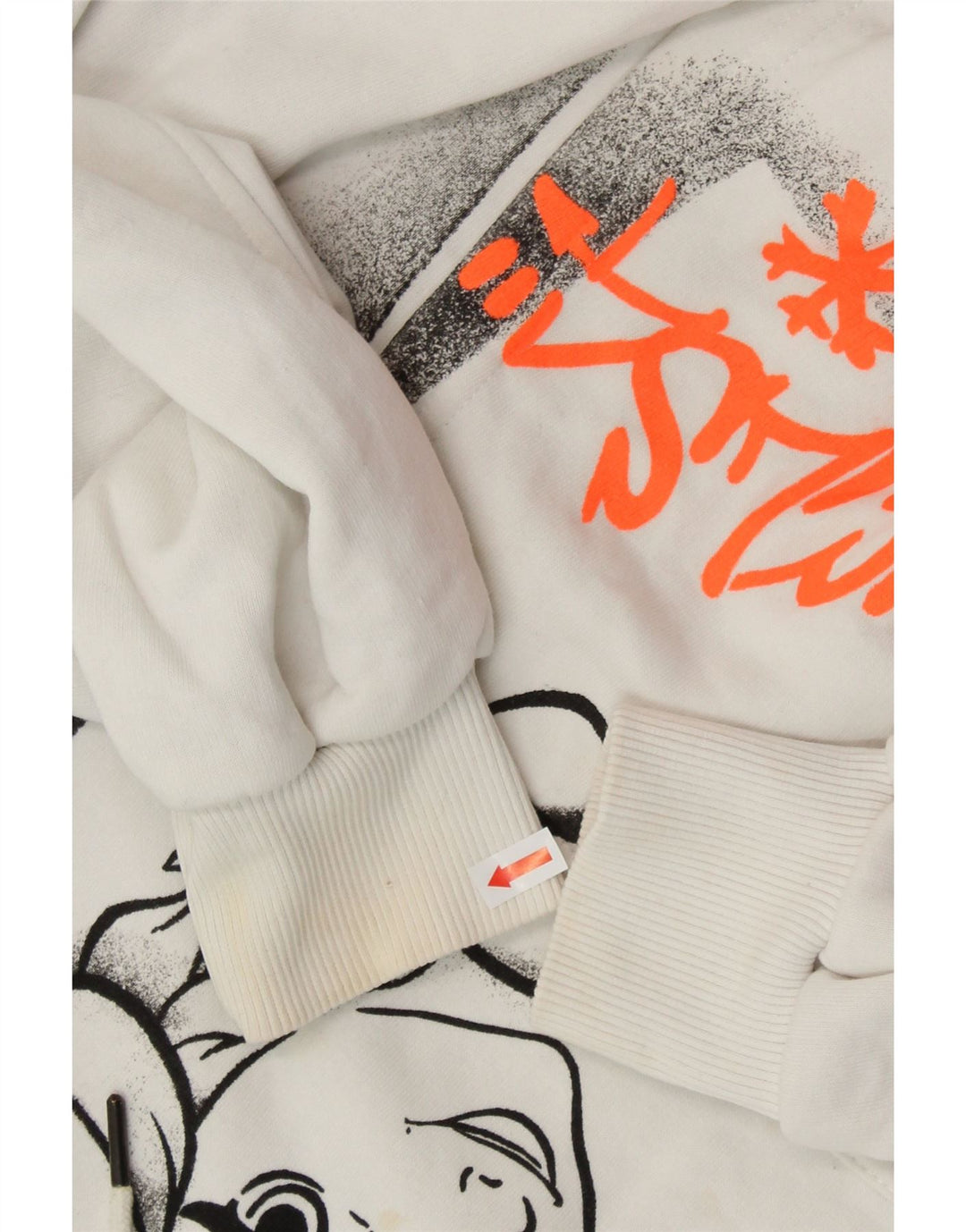 ZARA Frozen Graphic Hoodie Jumper UK 10 Small White