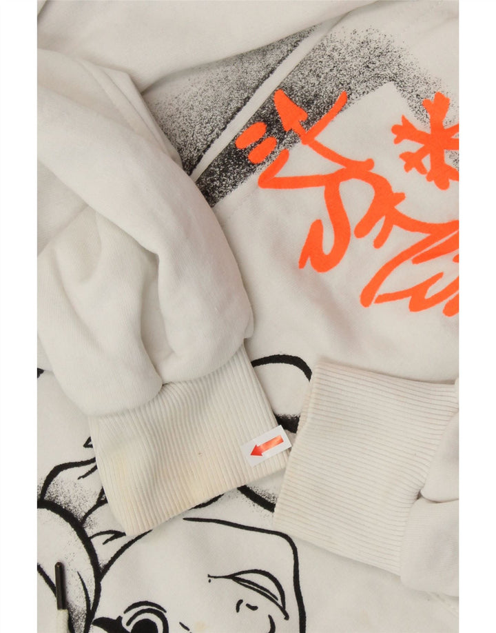 ZARA Frozen Graphic Hoodie Jumper UK 10 Small White