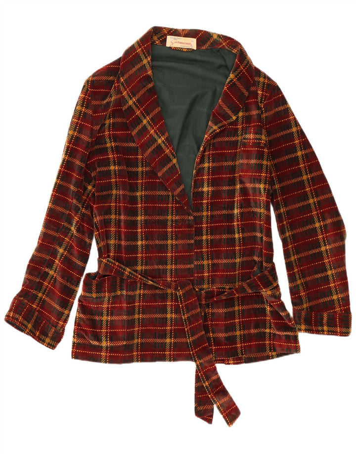 Vintage Dame Blazer Jacket IT 52 2XL Bourgogne Ternet