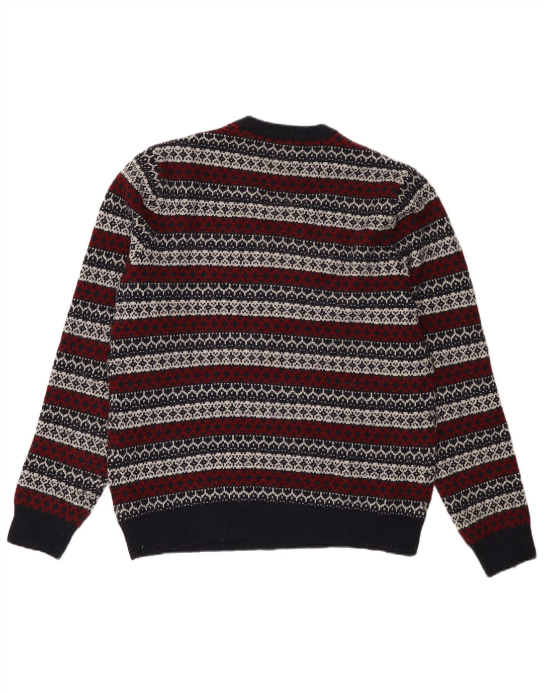 Jack Wills Herre Crew Neck Jumper Sweater Medium Navy Blue Fair Isle