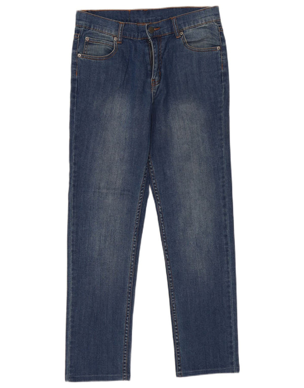 Billig mandag Dame Straight Jeans W31 L28 Blå Bomuld