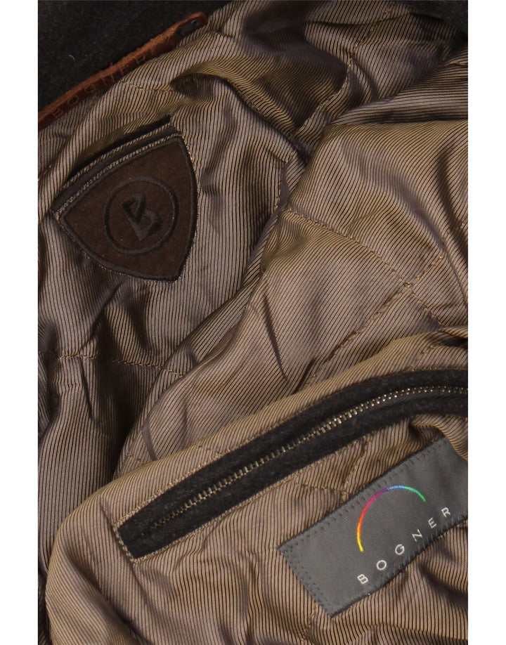 BOGNER Herre Hooded Duffel Coat UK 44 2XL Sort